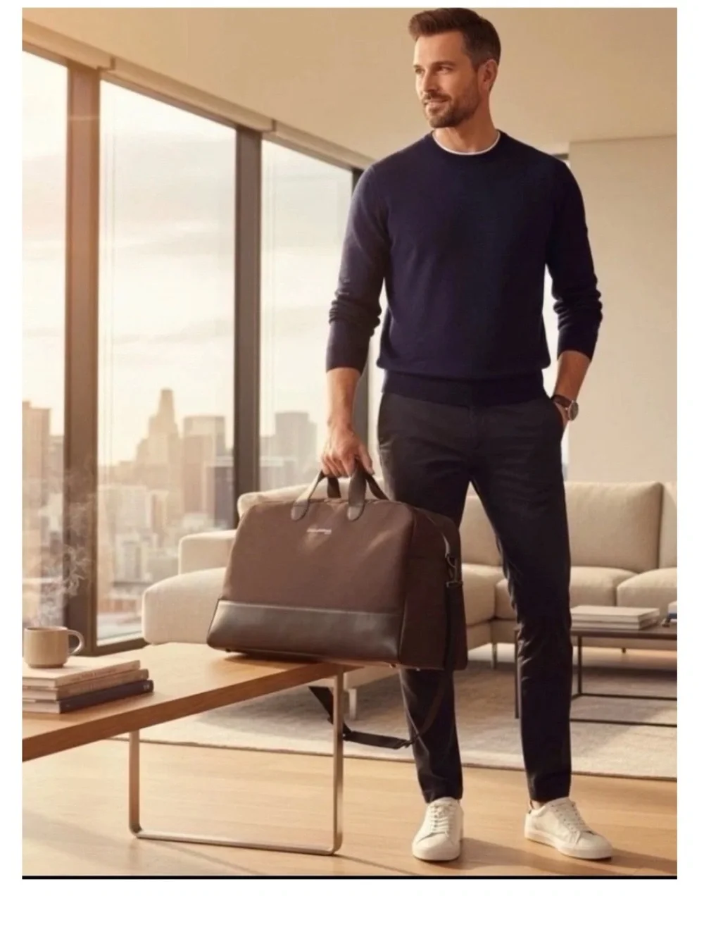 DOLCE & GABBANA Weekend/Gym Duffel Bag - Brown NEW